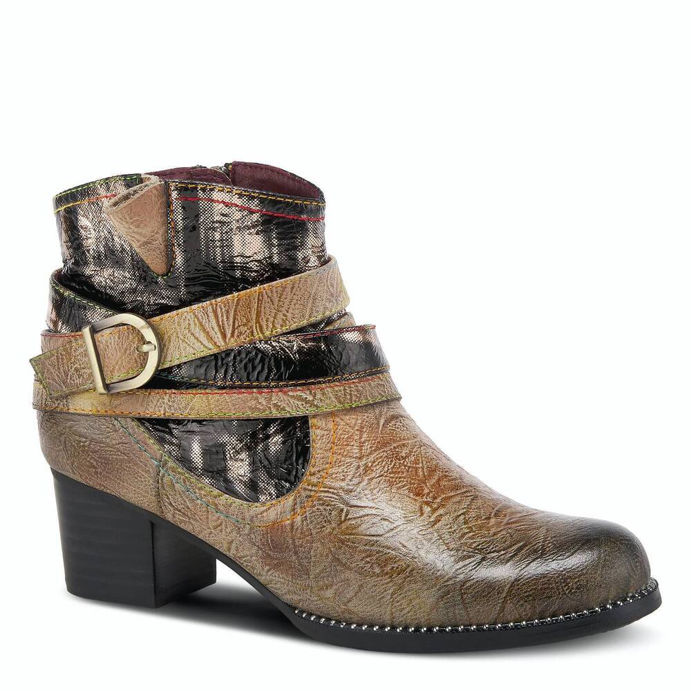 NEW L'ARTISTE women's zhamshashine western boot in brown multi